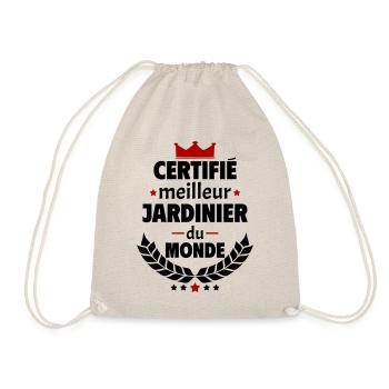 Certifié meilleur jardinier, fête des pères, noël - Sac de sport léger - nature - Devant