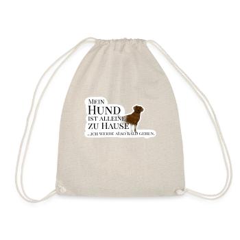 Mein Hund ist alleine zu Hause - Turnbeutel - Natur - Vorne