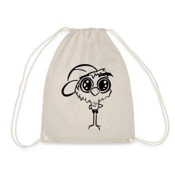 Funny comic style bird - Drawstring Bag - nature - Front