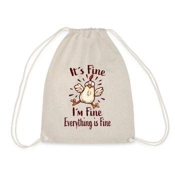 It´s Fine I´m Fine Everything Is Fine - Turnbeutel - Natur - Vorne