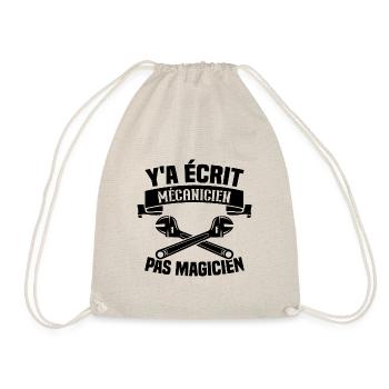 Y'a écrit mécanicien pas magicien - Sac de sport léger - nature - Devant