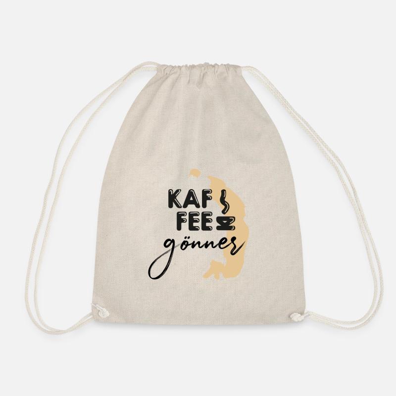 Coffee patrons - Drawstring Bag - nature