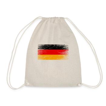 Deutschland Fußball Weltmeister Schwarz Rot Gold - Turnbeutel - Natur - Vorne