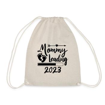 Mama loading 2023, werdende Mutter 2023 - Turnbeutel - Natur - Vorne
