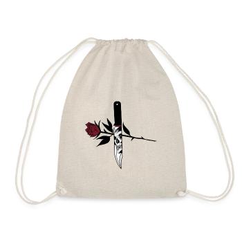 Rose & Knife - Drawstring Bag - nature - Front