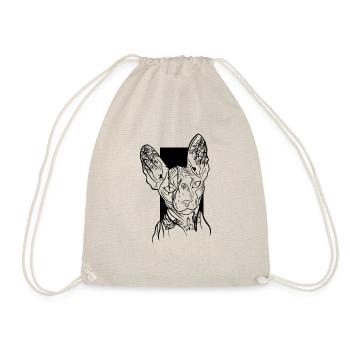 Sphinx Cat Lover Hairless Cat Breed - Drawstring Bag - nature - Front