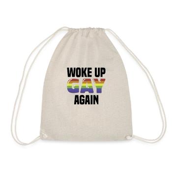 Lgbt lesbian rainbow flag bisexual queer - Drawstring Bag - nature - Front