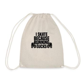 Rollschuh Skating Skateboard Skateboarding Skater - Turnbeutel - Natur - Vorne