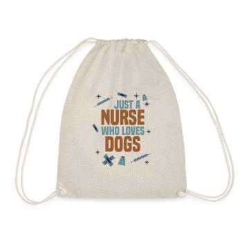 Emergency Nurse Dog lover Dog - Drawstring Bag - nature - Front
