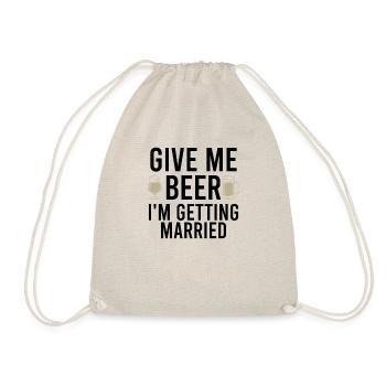 Bride Squat Groom Enterrement de vie de garçon - Sac de sport léger - nature - Devant