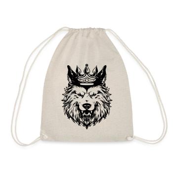Roi tête de couronne de loup - Sac de sport léger - nature - Devant