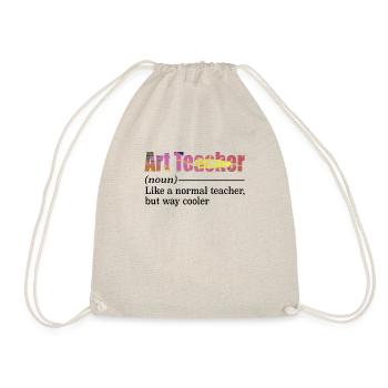 Art Teacher Painter School Artist Brush - Drawstring Bag - nature - Front