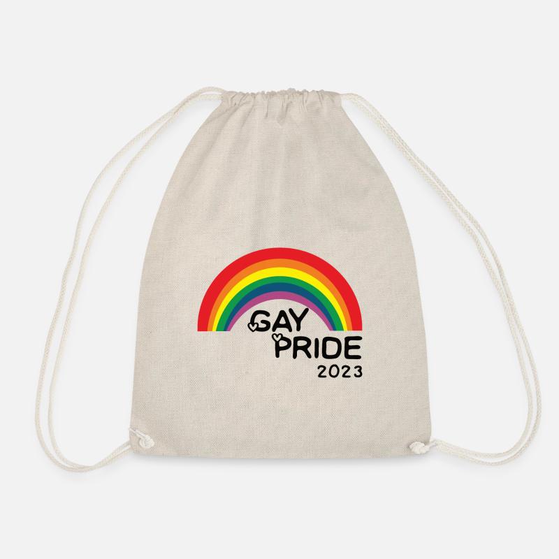 Gaypride 2023 Rainbow - Drawstring Bag - nature