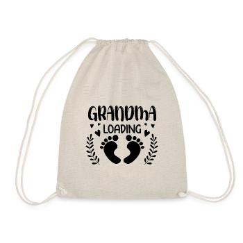 Werdende Oma, Endlich werde ich eine Oma - Turnbeutel - Natur - Vorne