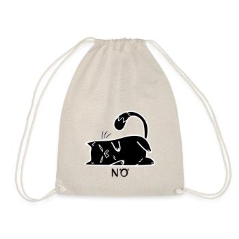 Katze Nö Nein Nope lustig faul - Turnbeutel - Natur - Vorne