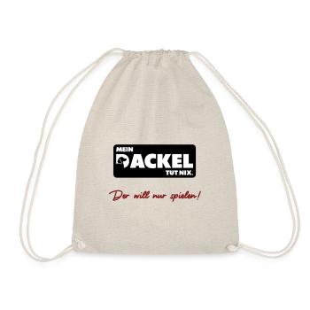 Mein Dackel tut nix. Der will nur spielen - Turnbeutel - Natur - Vorne