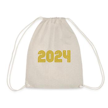2024. FROHES NEUES JAHR. SILVESTER. NEUJAHR - Turnbeutel - Natur - Vorne