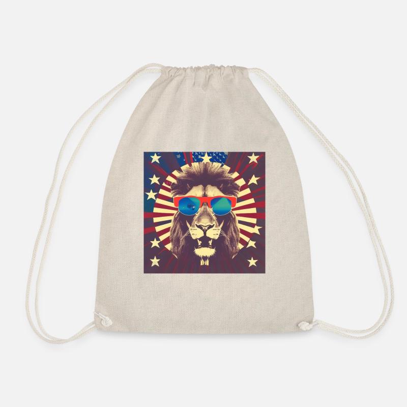 Stars and Stripes Lion - Turnbeutel - Natur