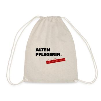 Altenpflegerin systemrelevant - Turnbeutel - Natur - Vorne