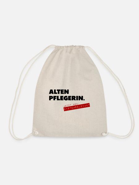 Altenpflegerin systemrelevant - Turnbeutel - Natur