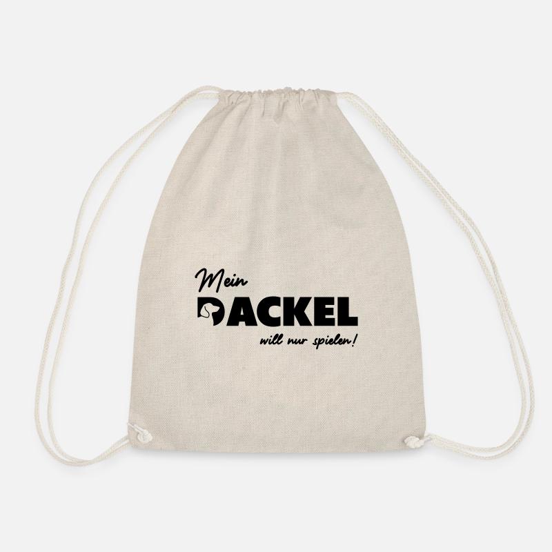 Mein Dackel will nur spielen - Turnbeutel - Natur