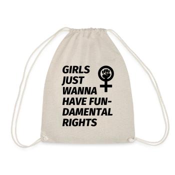 Girls just wanna to have fundamental rights - Turnbeutel - Natur - Vorne