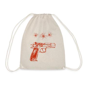 Weapon, bullet holes - Drawstring Bag - nature - Front