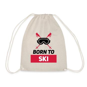 BORN TO SKI - Turnbeutel - Natur - Vorne