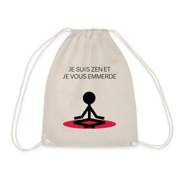 je suis zen et je vous emmerde - Sac de sport léger - nature - Devant