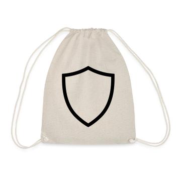 shield icon logo shape security - Drawstring Bag - nature - Front