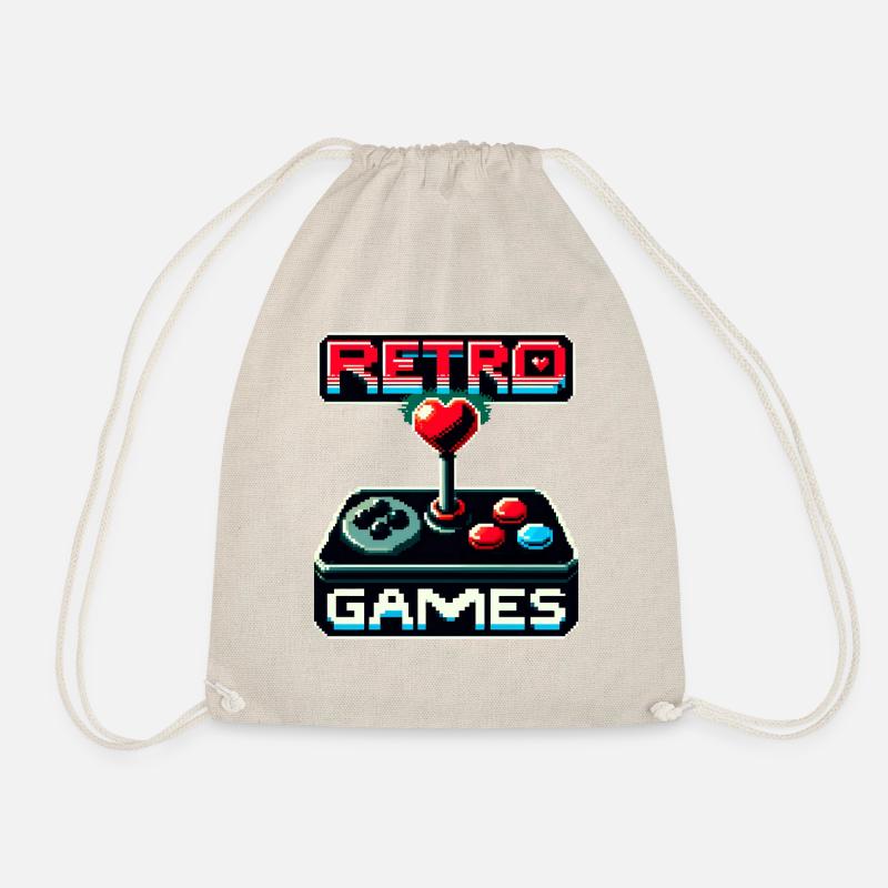 Retro Games Passion - Drawstring Bag - nature