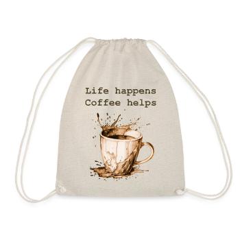 Coffee - Drawstring Bag - nature - Front