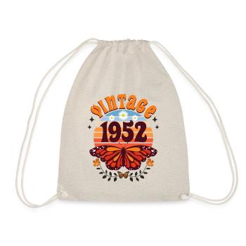 Retro and Vintage 1952 Woman 70 Years Anniversary - Drawstring Bag - nature - Front