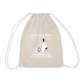 Humor Wein Geburtstag personalisiertes Geschenk - Turnbeutel - Natur - Vorne