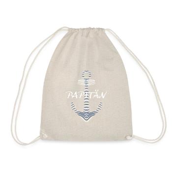 Papitän Vater lustige Sprüche Vatertag Schifffahrt - Turnbeutel - Natur - Vorne