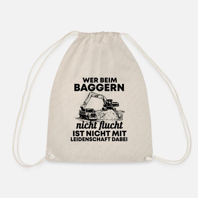 Bagger Baggerfahrer Spruch Geschenk - Turnbeutel - Natur