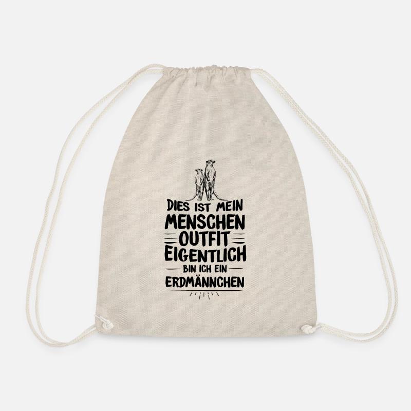 Erdmännchen Menschen Outfit - Turnbeutel - Natur