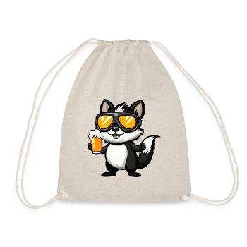 Skunk Après Ski Beer Comic - Drawstring Bag - nature - Front