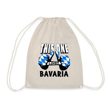 Bavaria Flag Used Look Bavarian Flag Vintage - Drawstring Bag - nature - Front