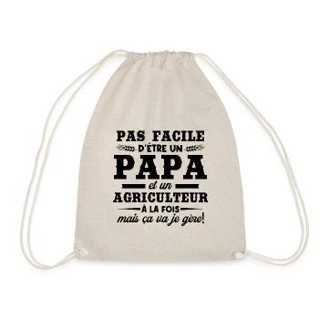 Papa et un agriculteur - Sac de sport léger - nature - Devant