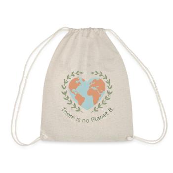 There Is No Planet B Earth Heart - Drawstring Bag - nature - Front