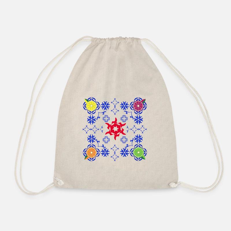 Mediterranean Zesty Amalfi Summer Burst - Drawstring Bag - nature