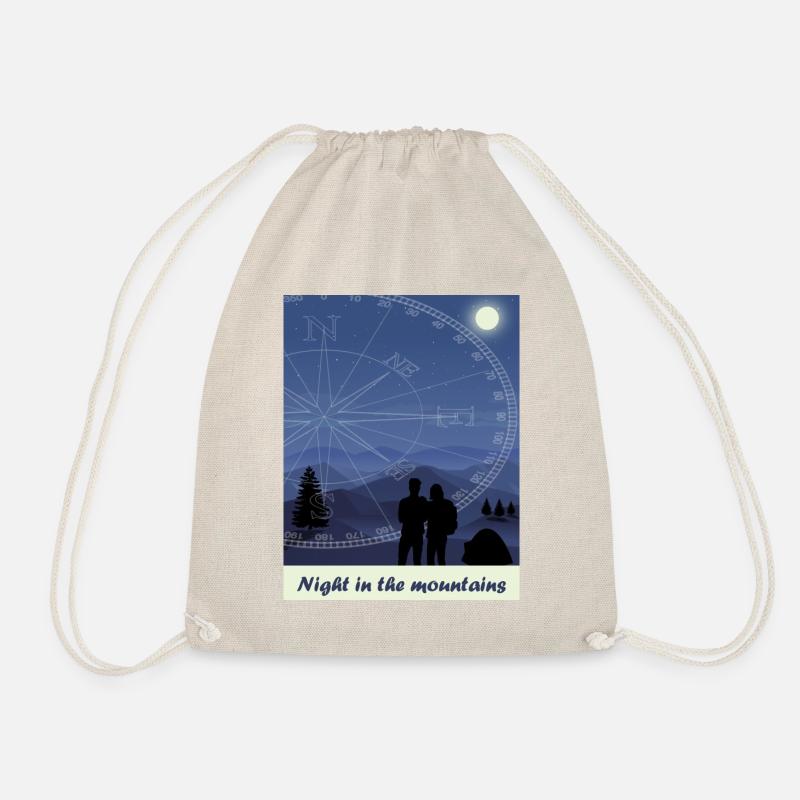 Night in the Mountains - Drawstring Bag - nature