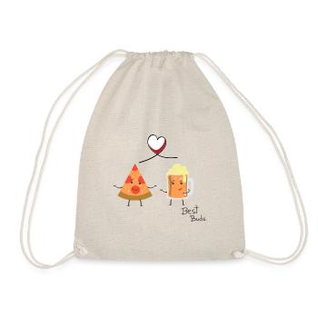 Pizza et bière - Best Buds - Leibl Designs - Sac de sport léger - nature - Devant
