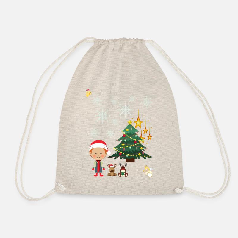 Weihnachten - Kinder - Sterne - Tannenbaum - Engel - Turnbeutel - Natur