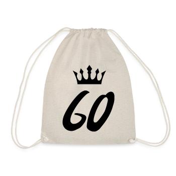 60 Number crown - Drawstring Bag - nature - Front