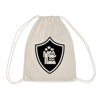 Couple Wedding Coat of Arms Bridal Couple - Drawstring Bag - nature - Front