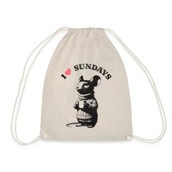 I love Sundays - Drawstring Bag - nature - Front