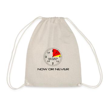 Now or never...cooles Design für Skydiver - Turnbeutel - Natur - Vorne