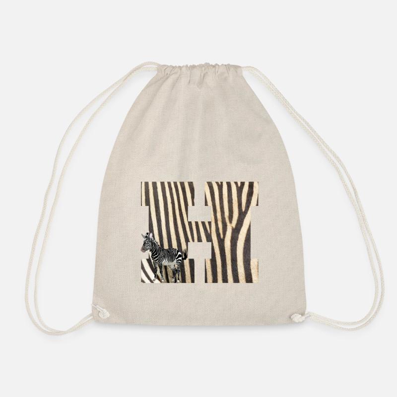 zebra h - Turnbeutel - Natur